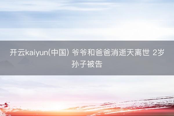 开云kaiyun(中国) 爷爷和爸爸消逝天离世 2岁孙子被告