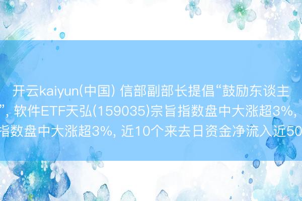 开云kaiyun(中国) 信部副部长提倡“鼓励东谈主工智能与软件互促共进”, 软件ETF天弘(159035)宗旨指数盘中大涨超3%, 近10个来去日资金净流入近5000万元
