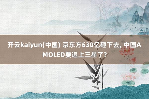 开云kaiyun(中国) 京东方630亿砸下去， 中国AMOLED要追上三星了?